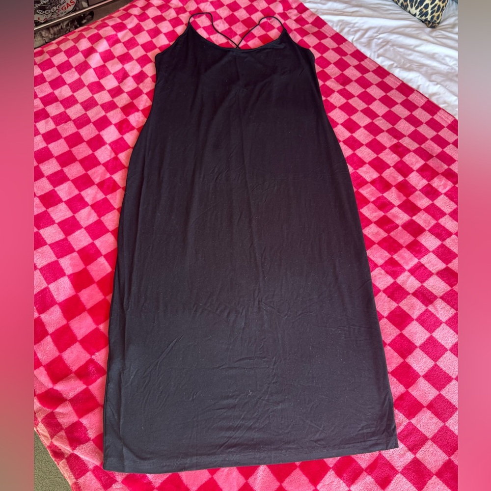 SHEIN Curve Black Strappy Dress